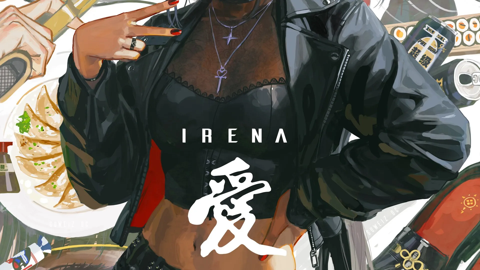 女性 虚构角色 原创角色 艺术品 绘画 眨眼 手机壁纸 4K壁纸