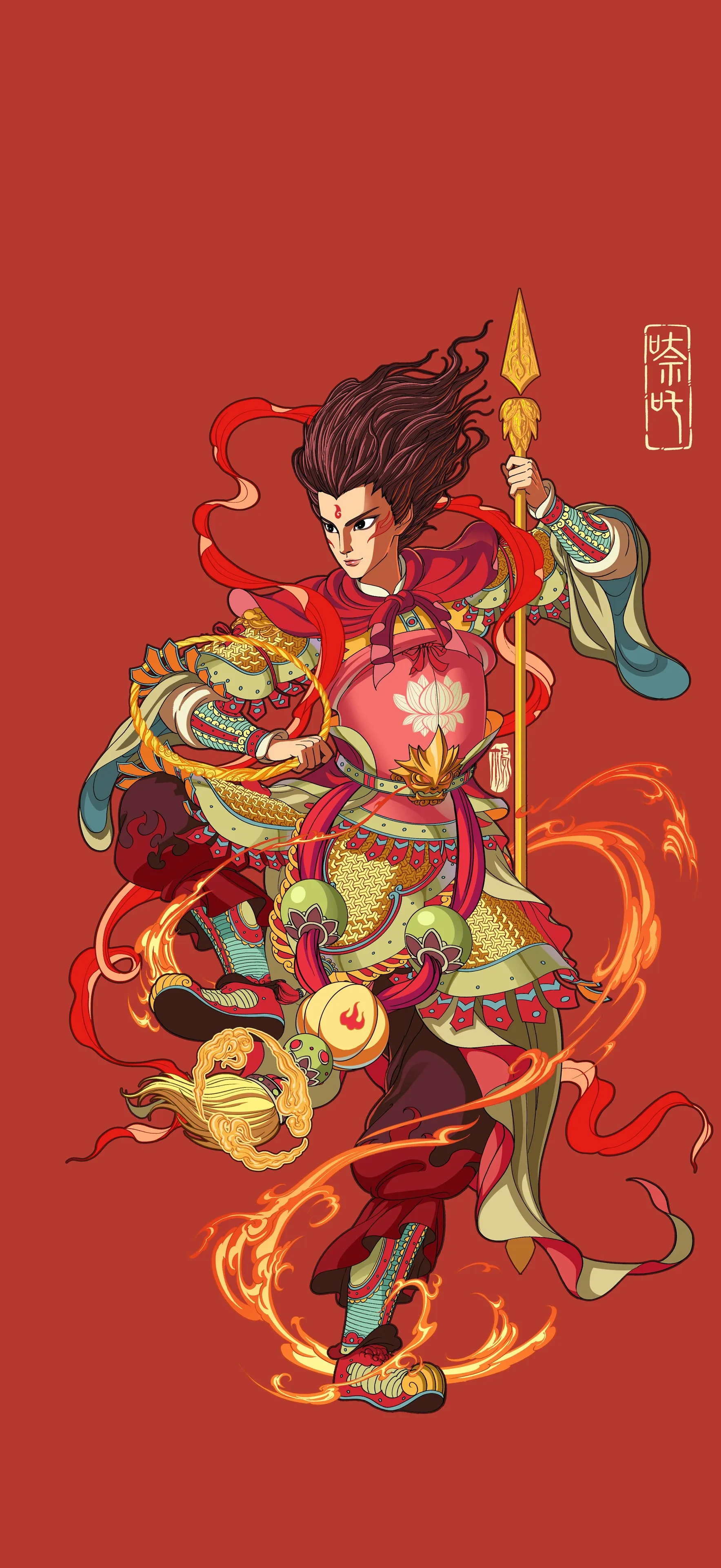 敖丙 哪吒 魔童闹海 高清 插画 4k 手机 壁纸 竖屏 手机壁纸