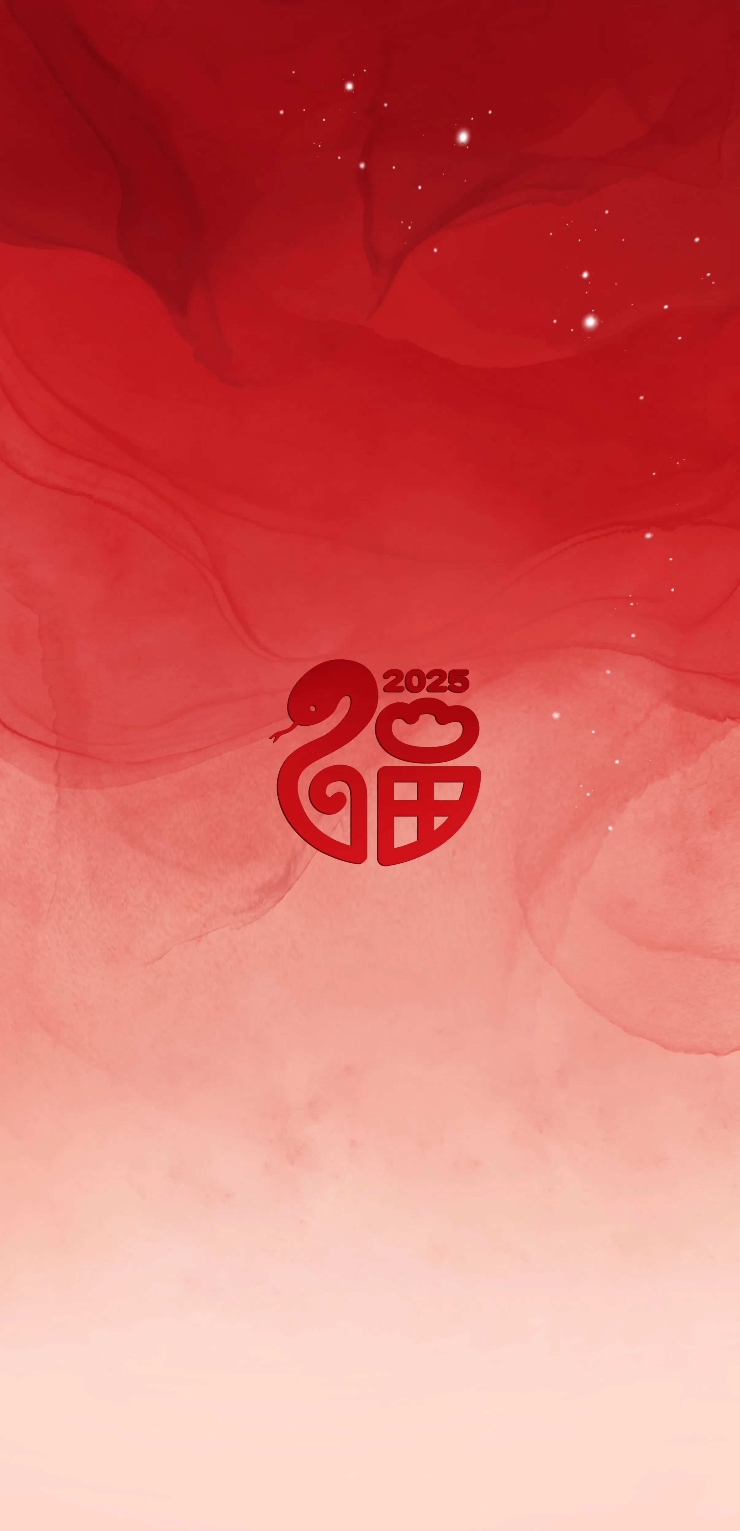 2025 新年 福 蛇 喜庆 红色背景 4k 手机壁纸 竖屏 手机壁纸 1080P壁纸