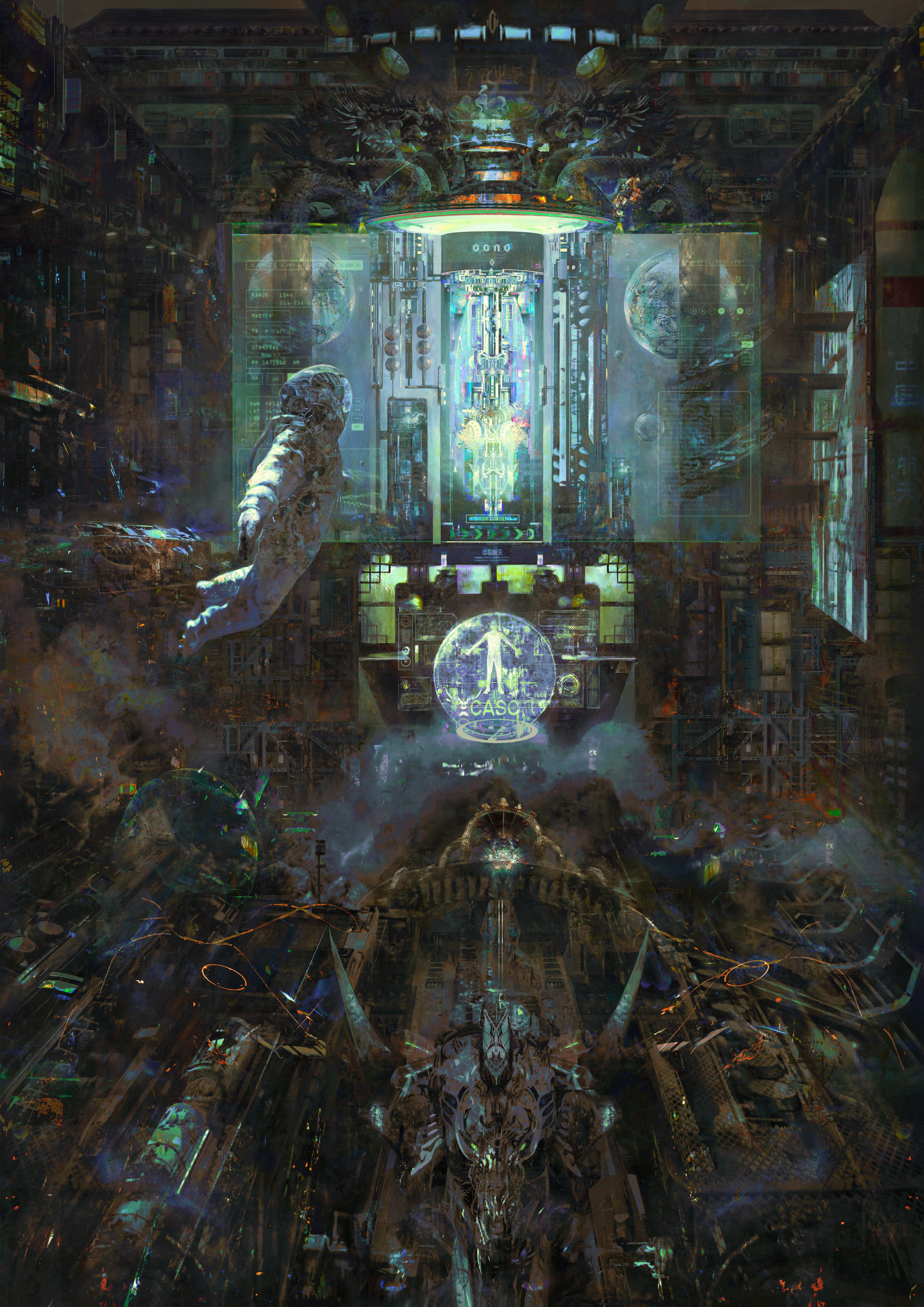 宇航员 插图 AI艺术 宇航服 未来 宇宙飞船 科幻 手机壁纸 4K壁纸