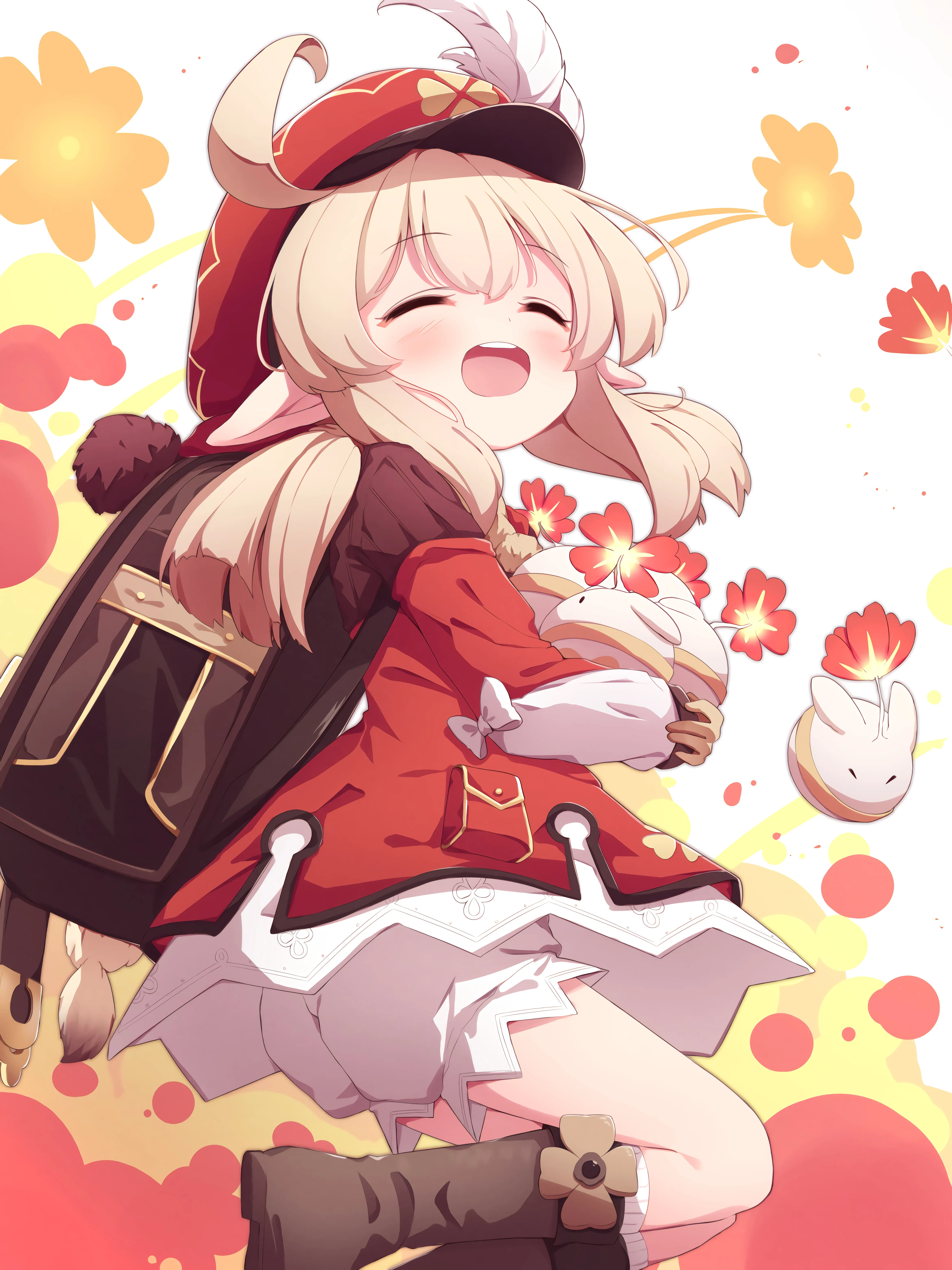 张嘴 闭眼 动漫女孩 原神 手机壁纸 4K壁纸