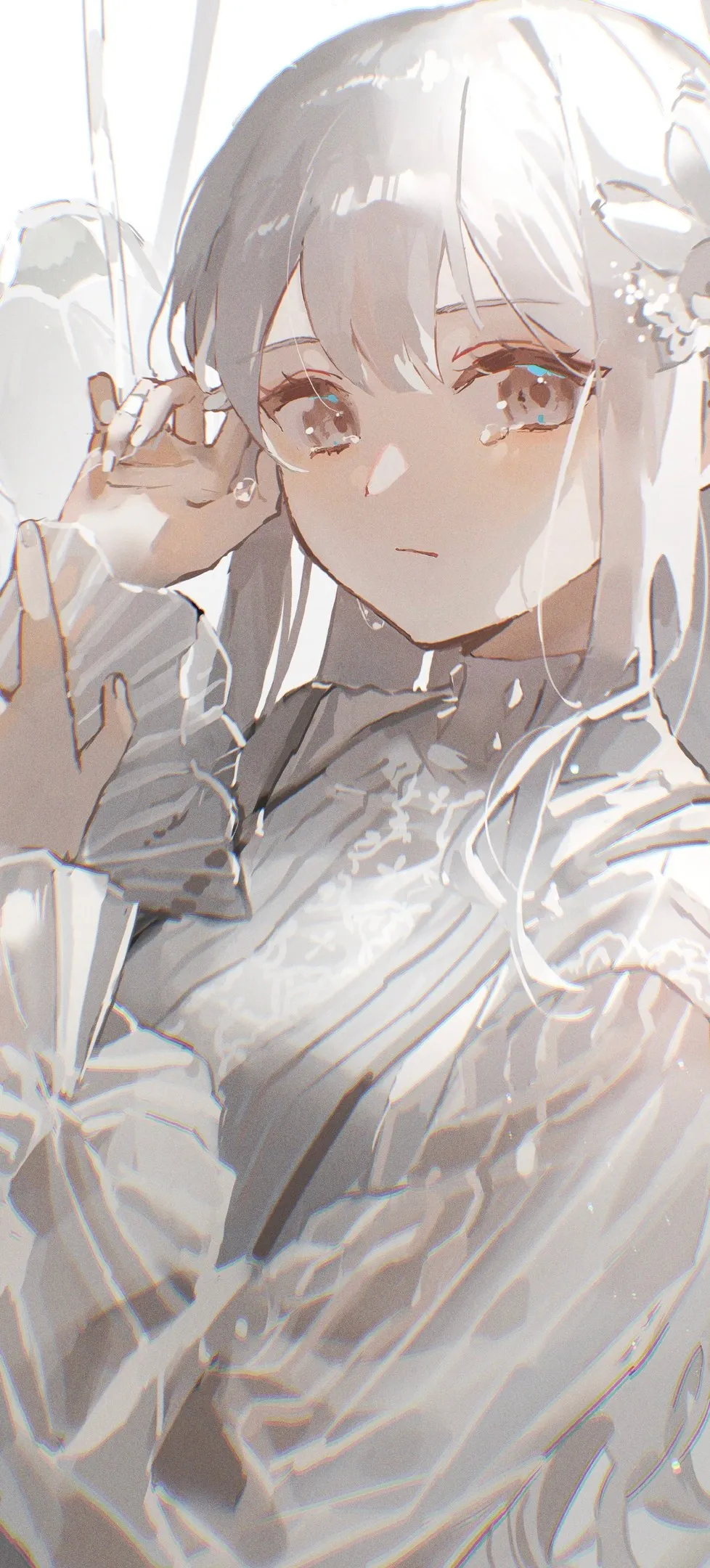 眼镜 动画 动画女孩 银发 彩色眼镜