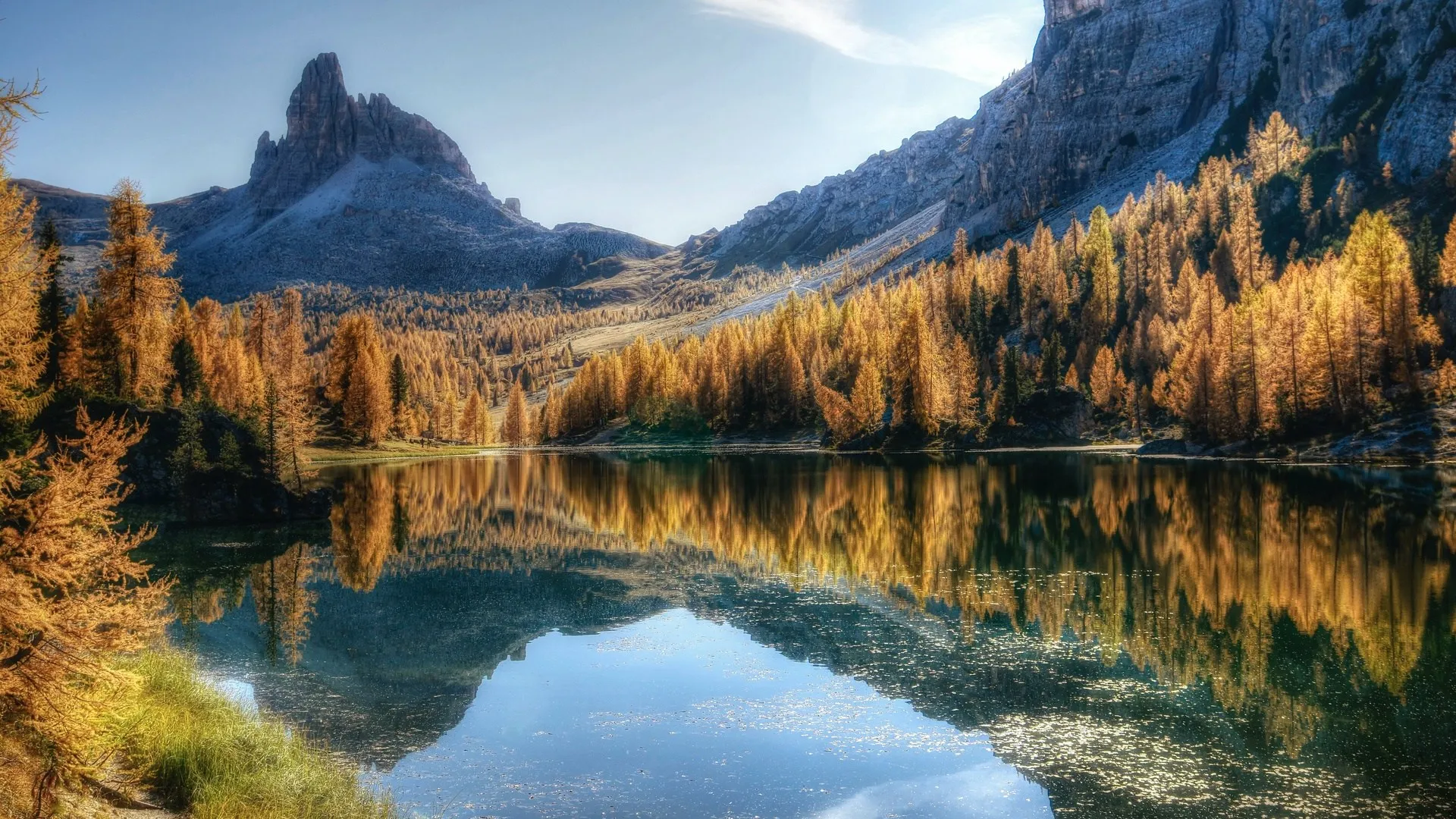 风景 自然 山脉 秋天 倒影 湖泊 电脑壁纸 4K壁纸