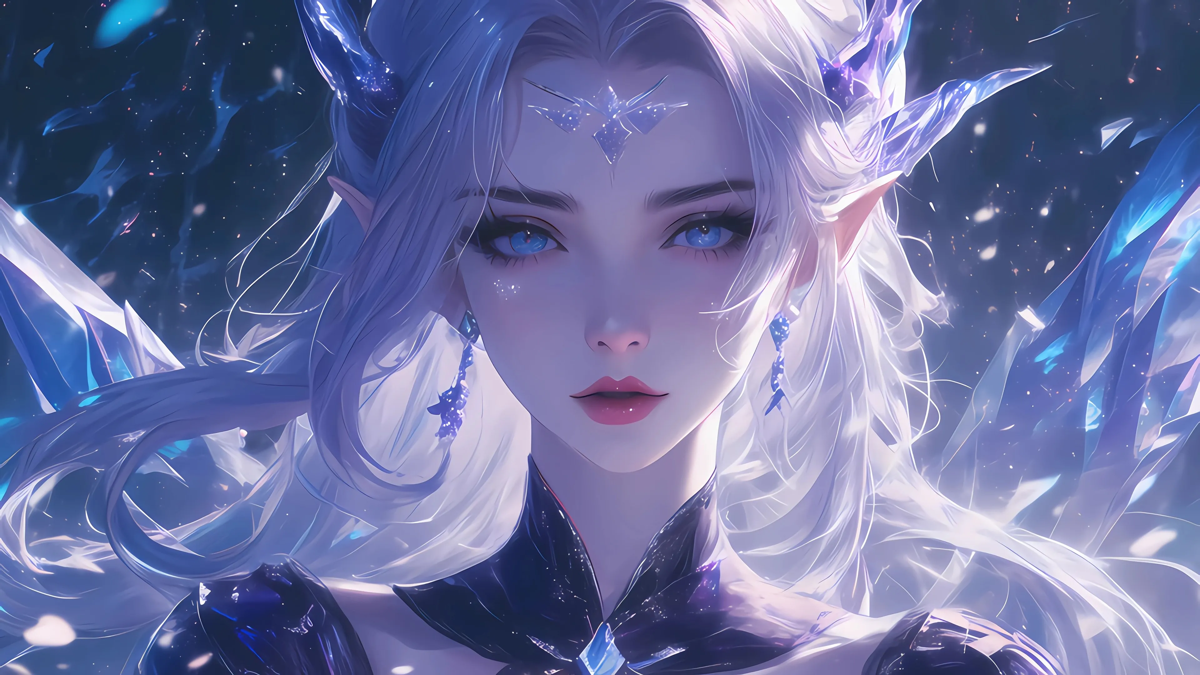 银发 兽耳 动漫 美女 4K壁纸