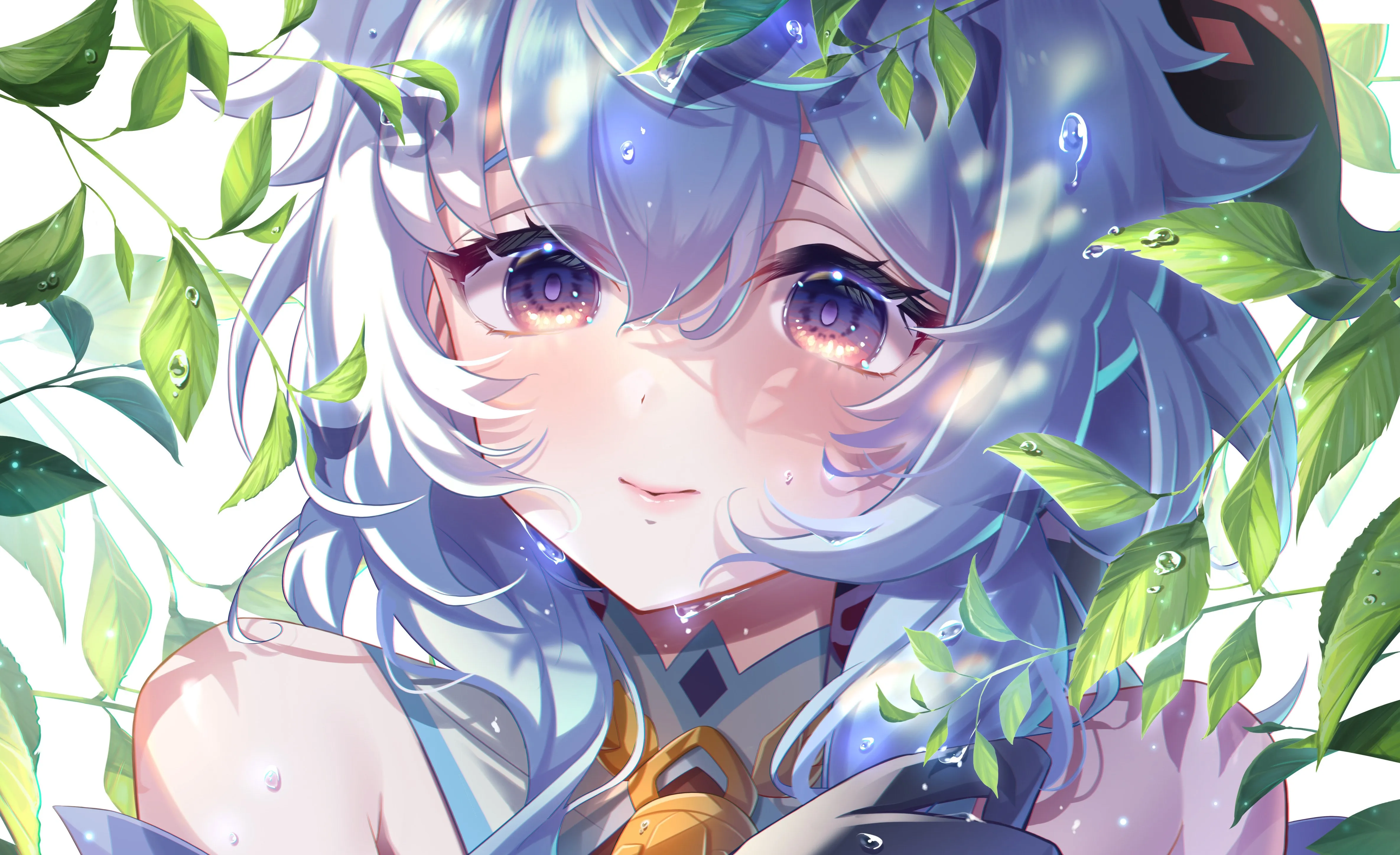 蓝发 动漫 少女 原神 感宇 原神 4K壁纸