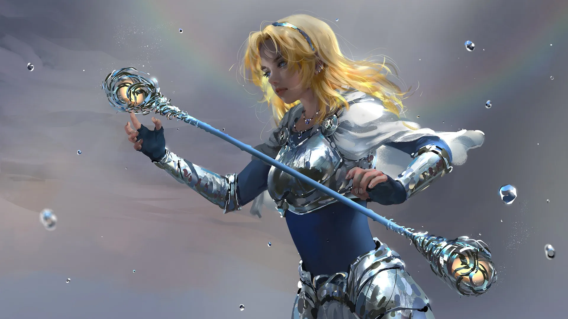 女人 奇幻女孩 英雄联盟 插图 AI艺术 扇形艺术 绘画 奇幻艺术