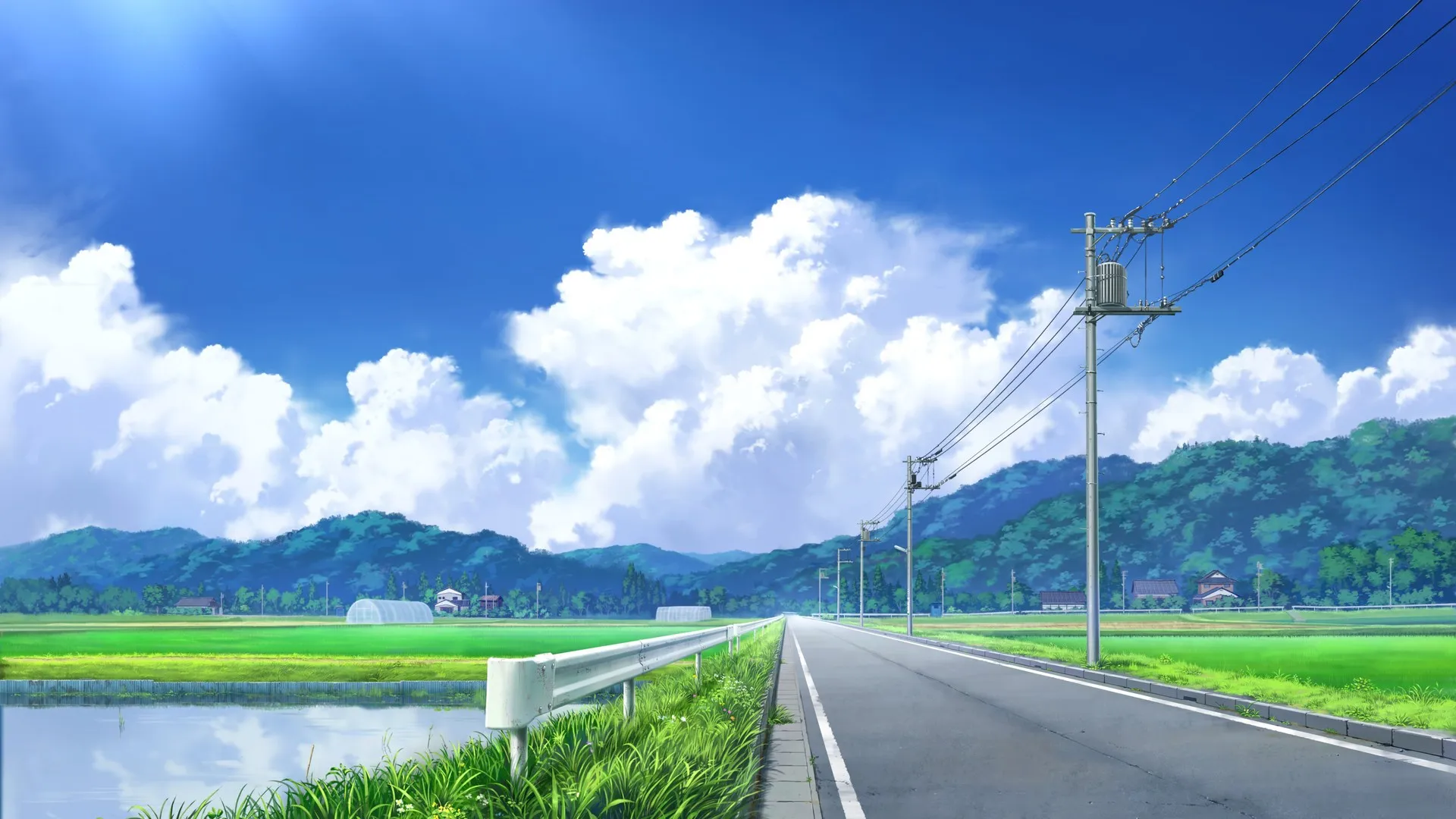 山 云 路 河 草 环境 天空 水 阳光 电脑壁纸 4K壁纸