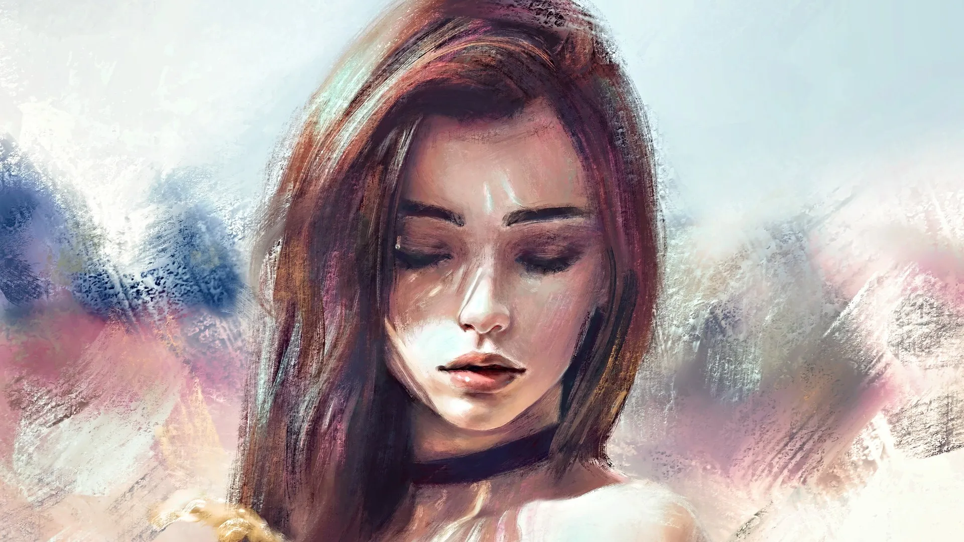 女性 达莎·塔兰 脸部 AI艺术 绘画 电脑壁纸 4K壁纸