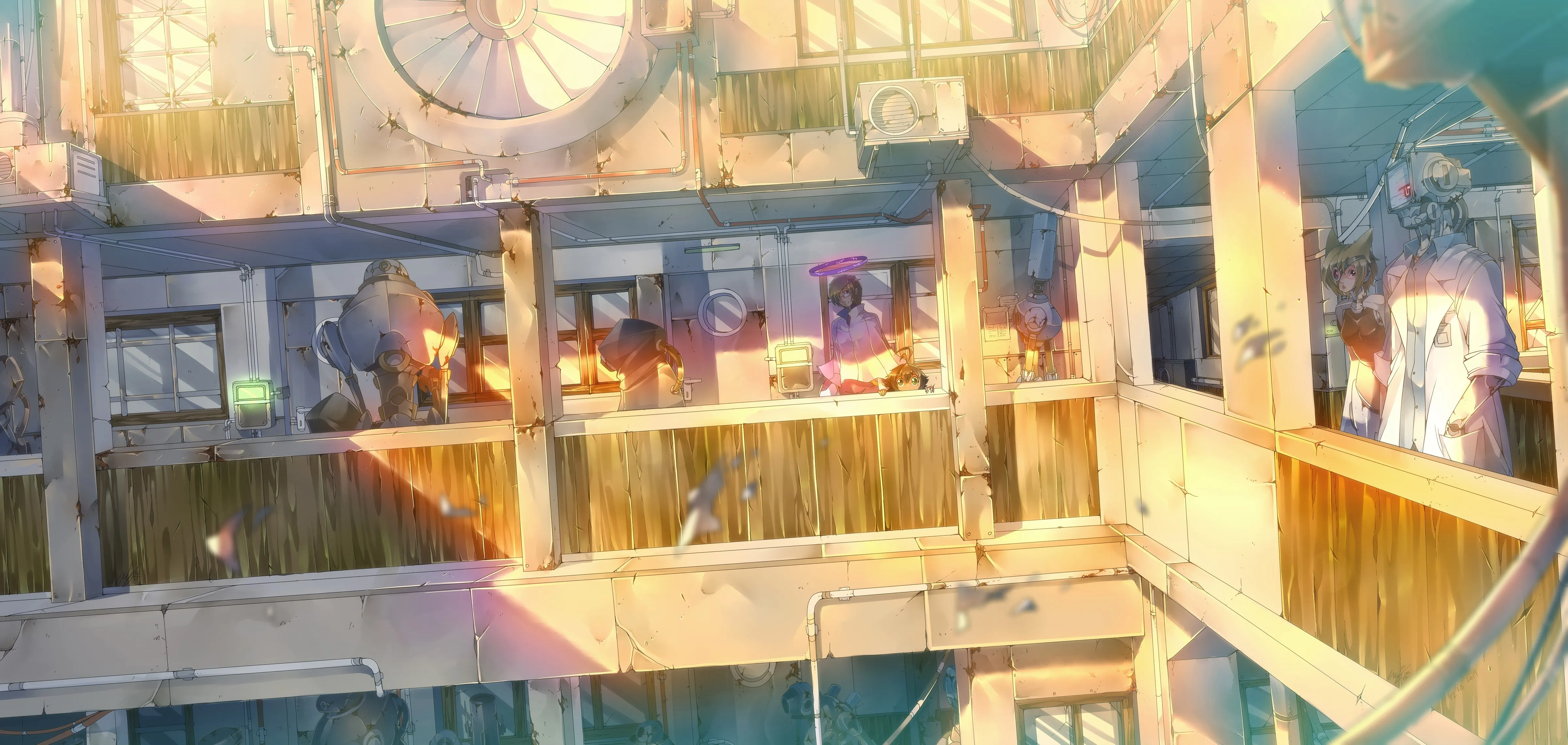 角色 动漫 女孩 机器人 建筑 未来 电脑壁纸 4K壁纸