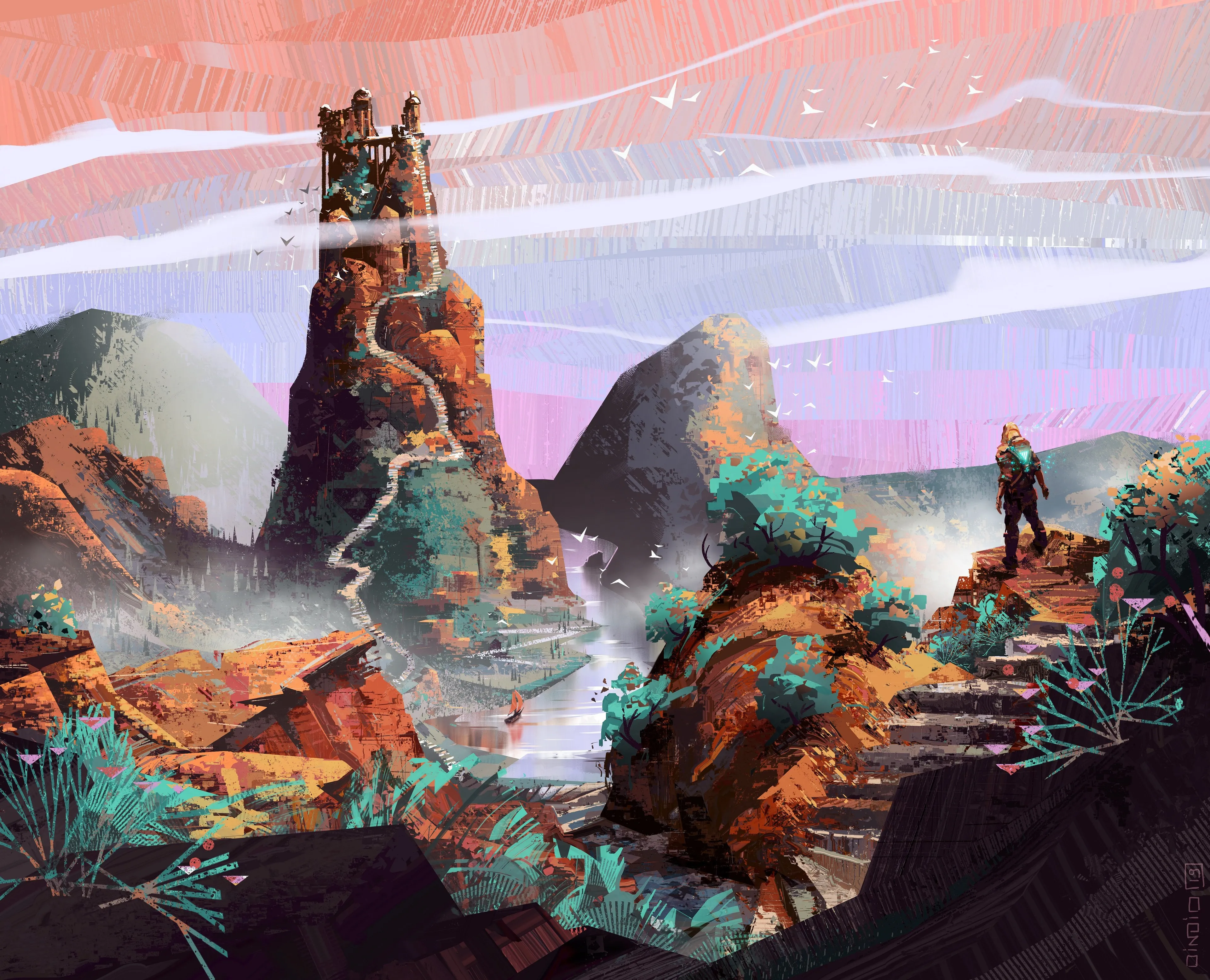 风景 绘画 概念设计 AI艺术 艺术 无人深空 电脑壁纸 4K壁纸