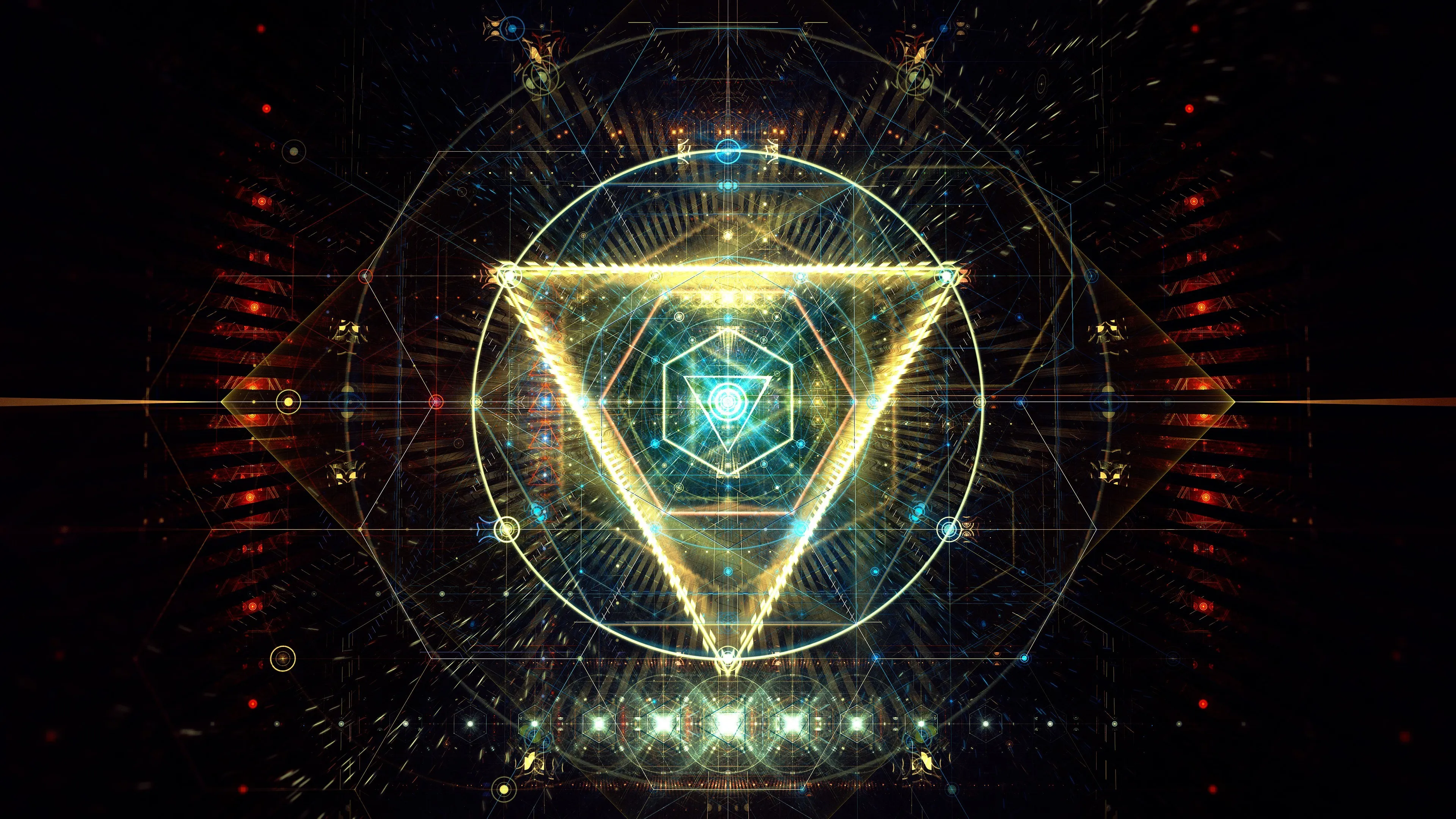 抽象 AI艺术 三角形 电脑壁纸 4K壁纸