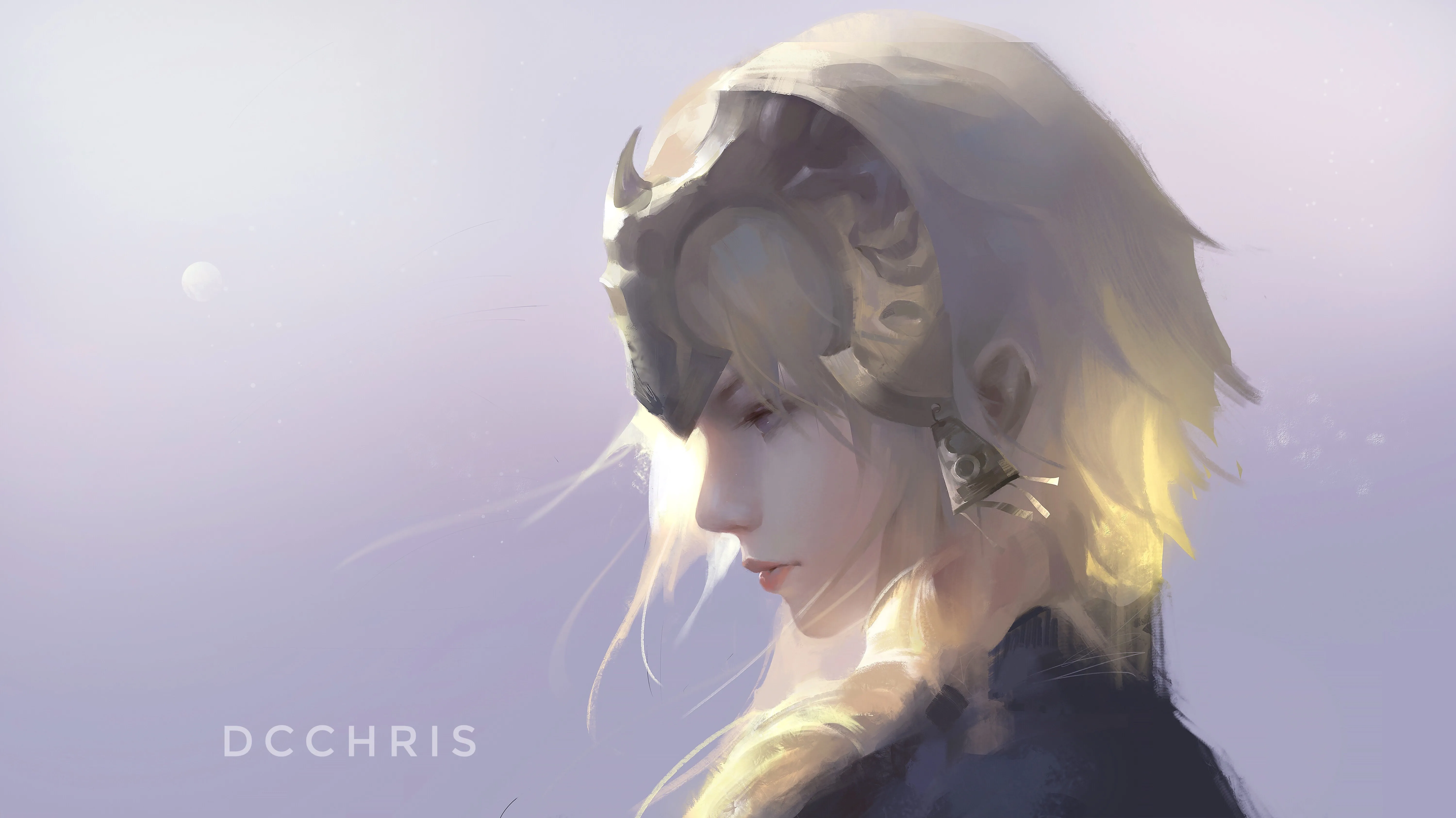 女人 金发 女郎 蓝眼睛 统治者 命运 游戏 动漫女孩 电脑壁纸 4K壁纸