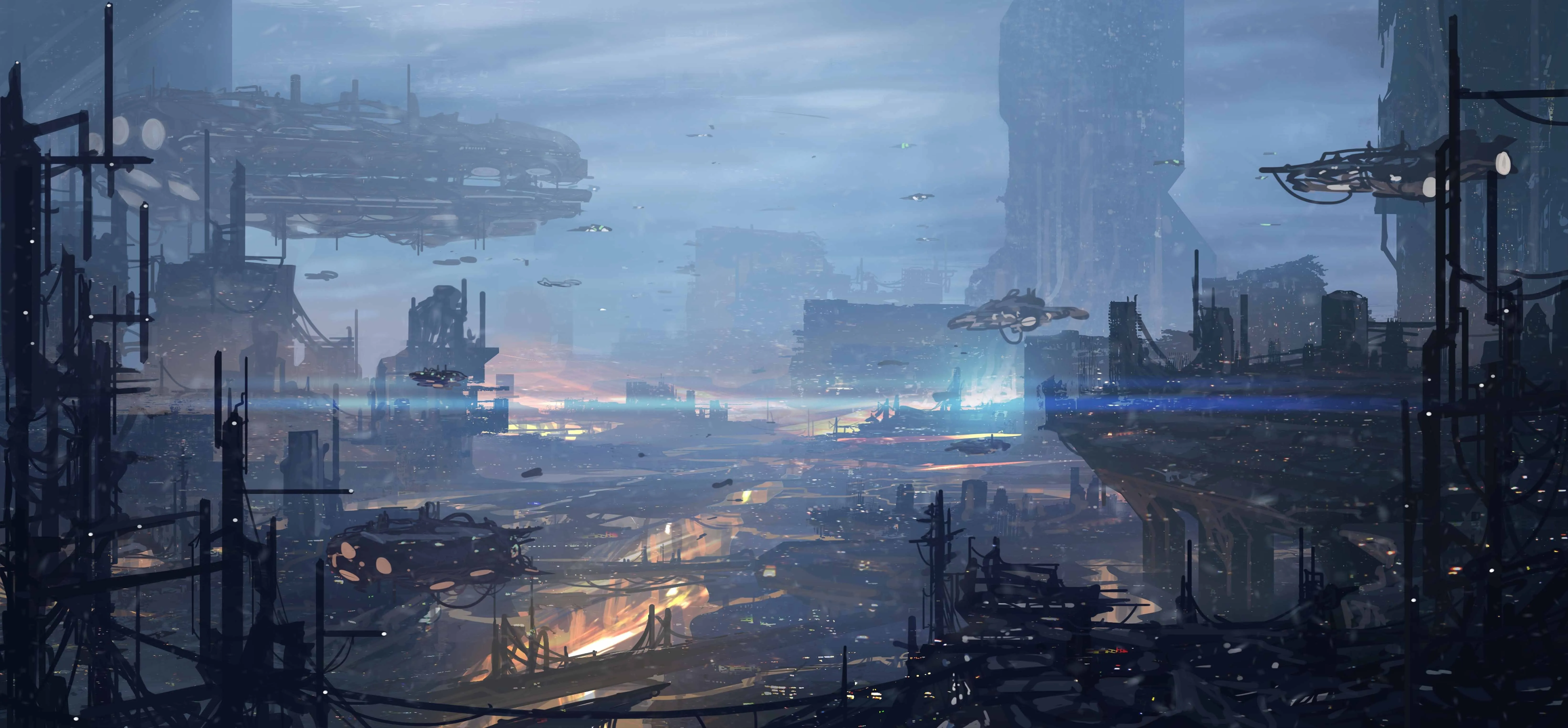 城市 未来主义 科幻 4K壁纸