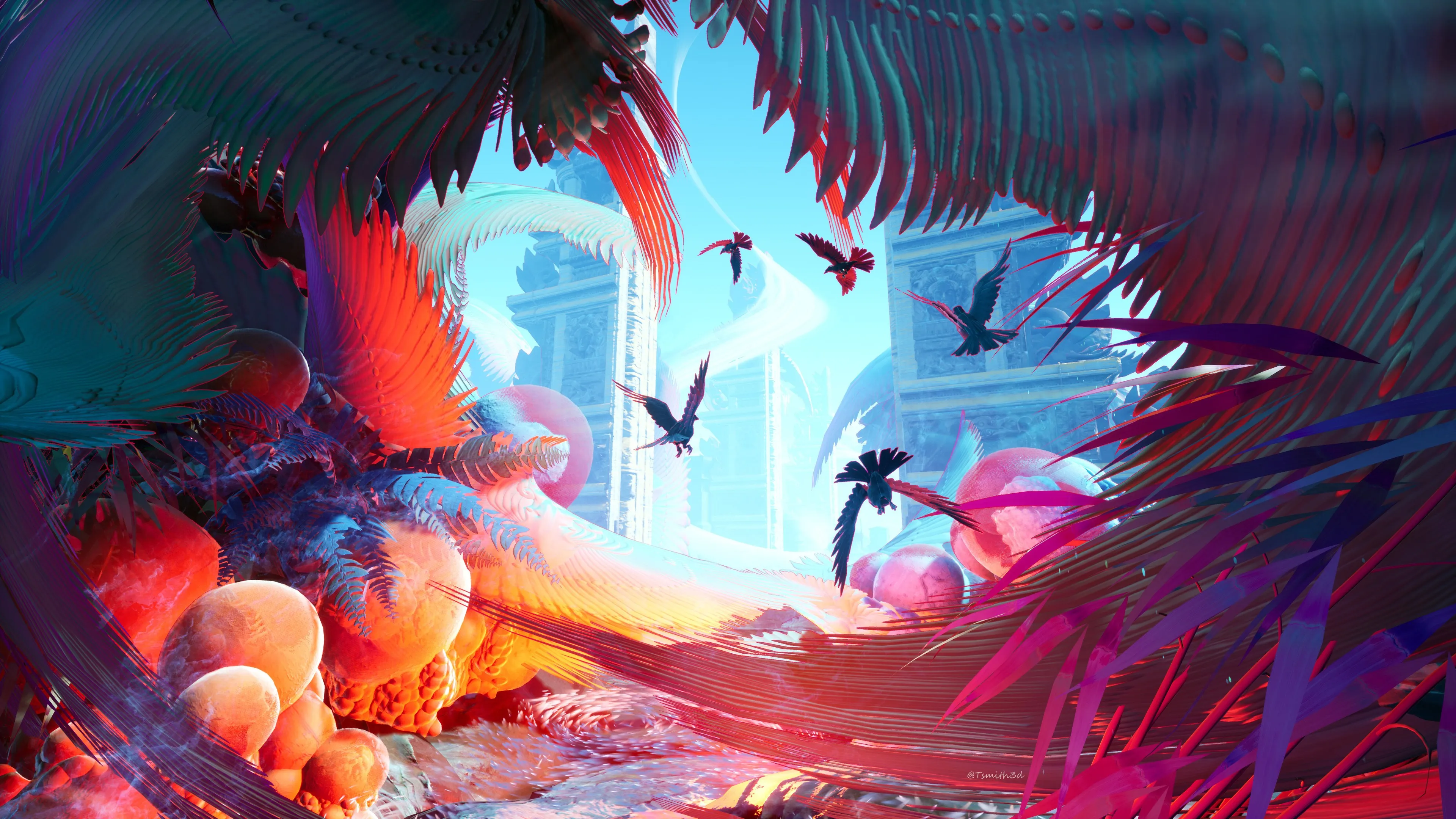 AI艺术 鸟类 超现实 4K壁纸