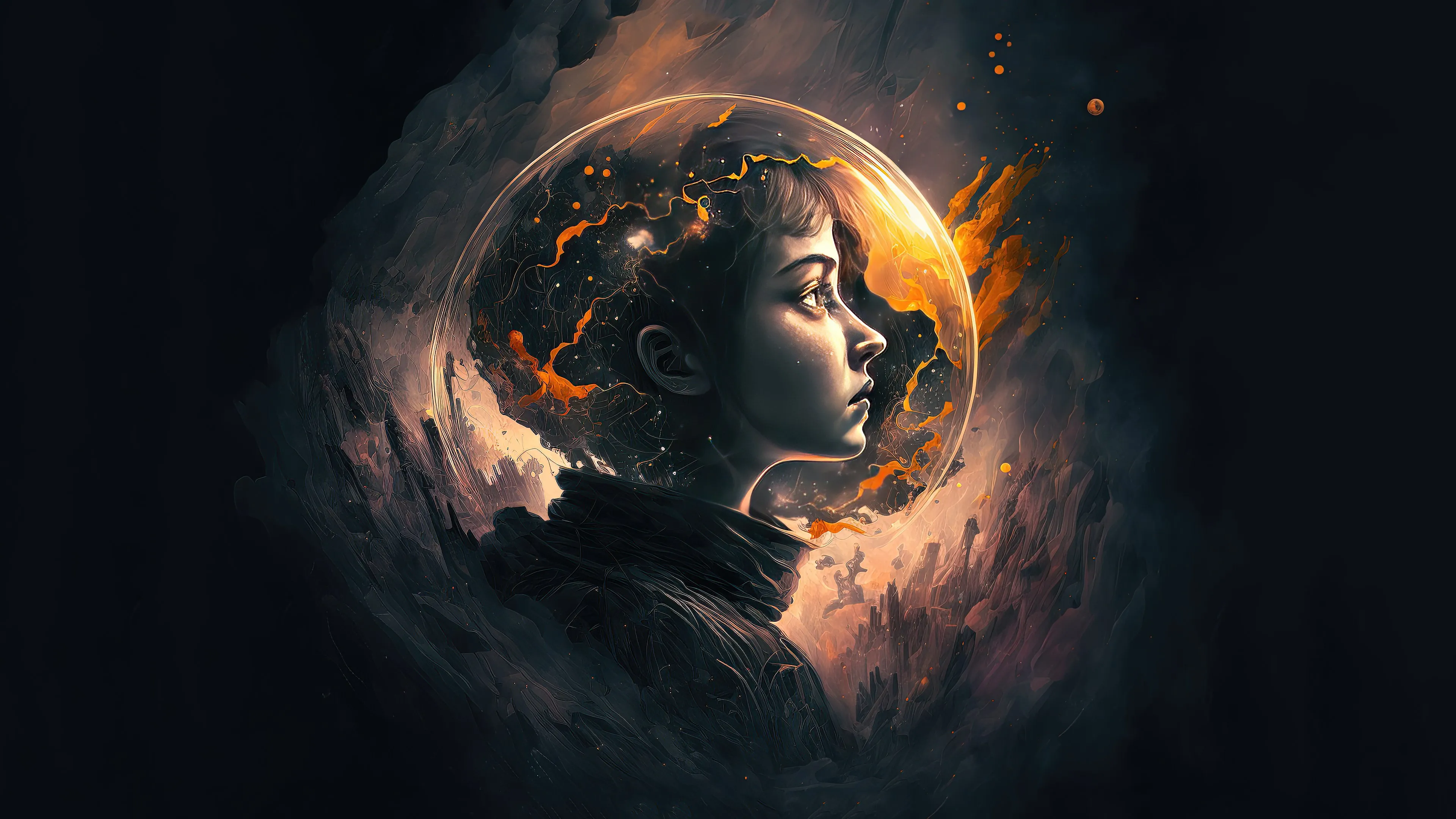 宇航员 艺术 太空 4K壁纸