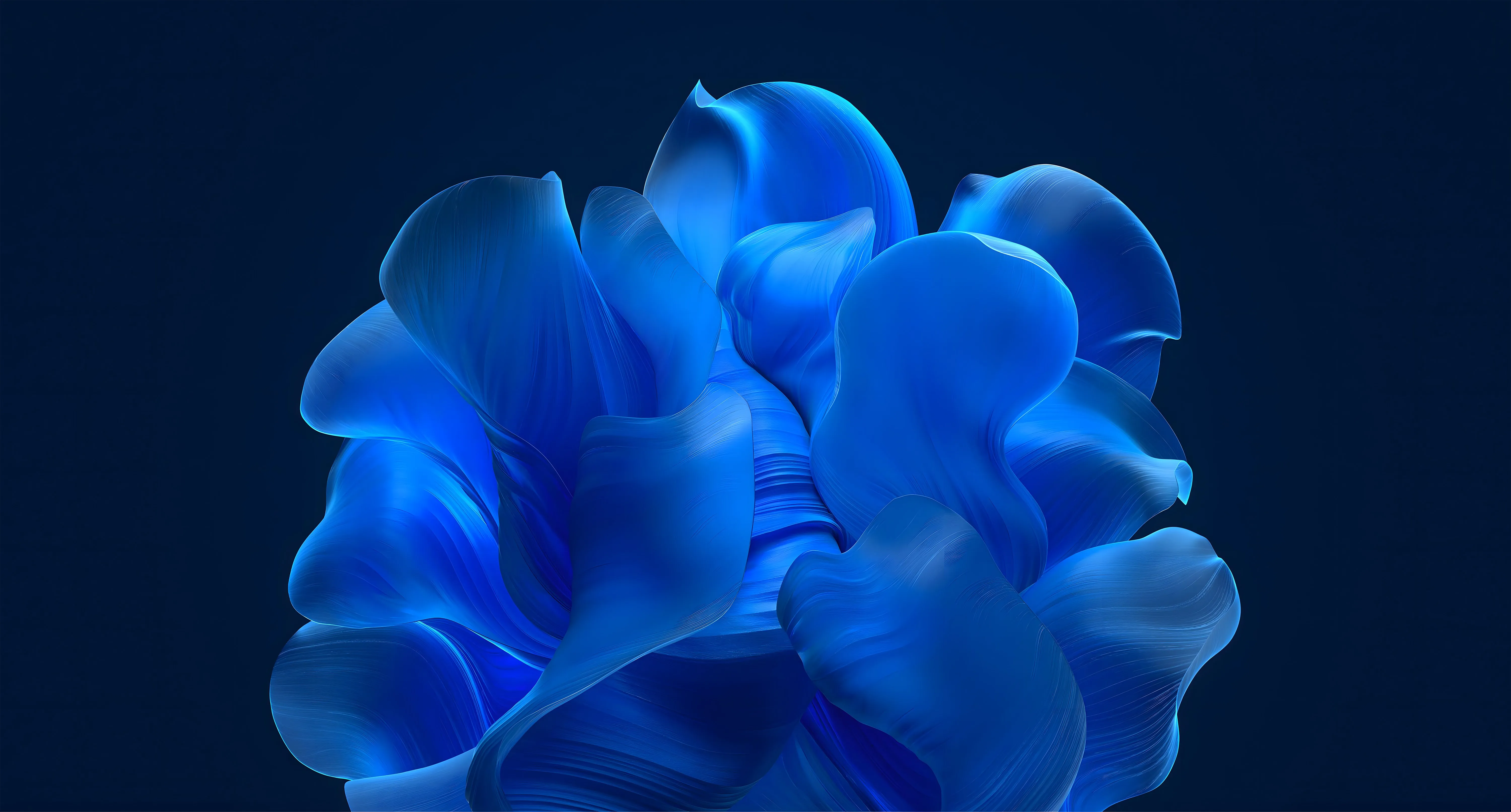 AI艺术 蓝色背景 蓝色 4K壁纸