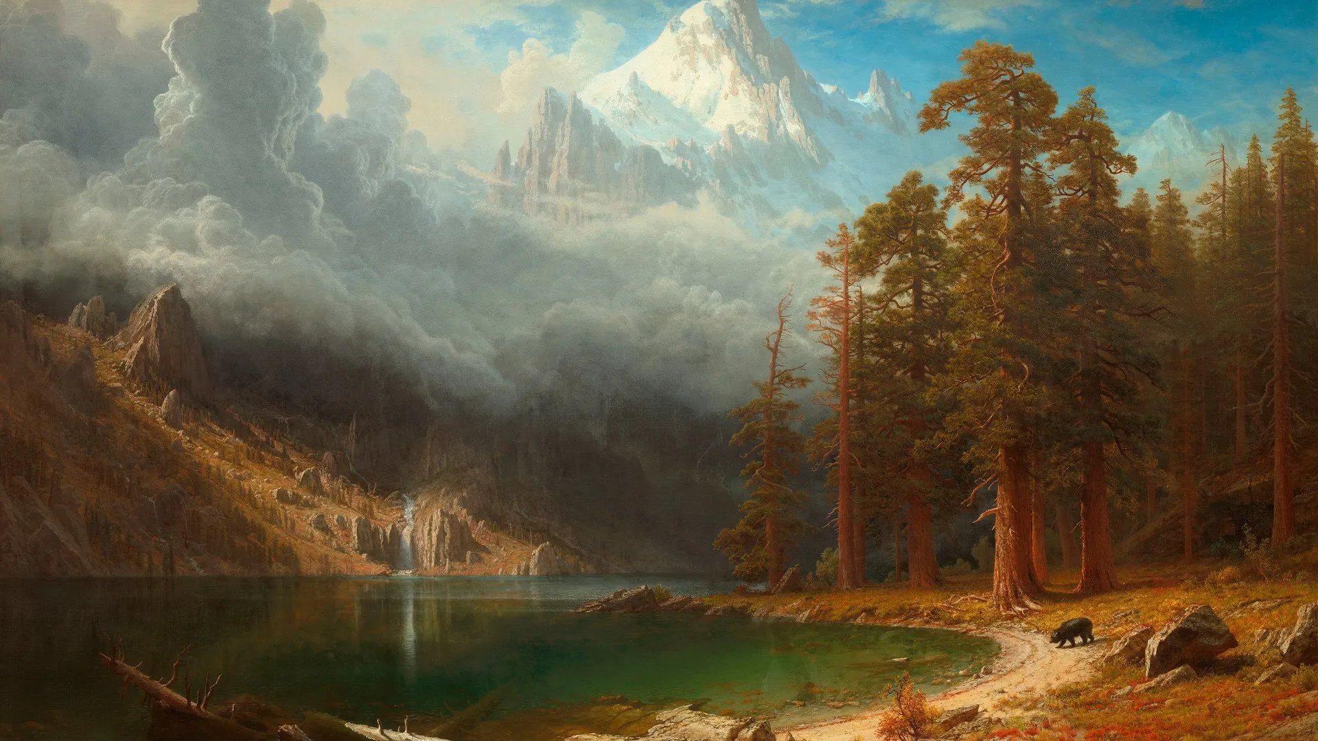 阿尔伯特·比尔施塔特 科克伦山 经典艺术 绘画