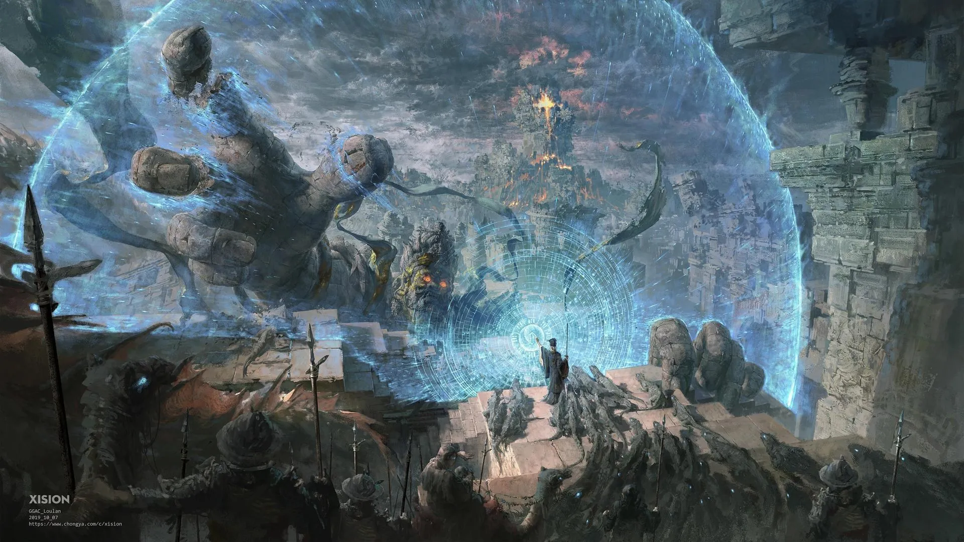 视觉 巫师 图稿 雕像 魔术 咒语 电脑壁纸 4K壁纸