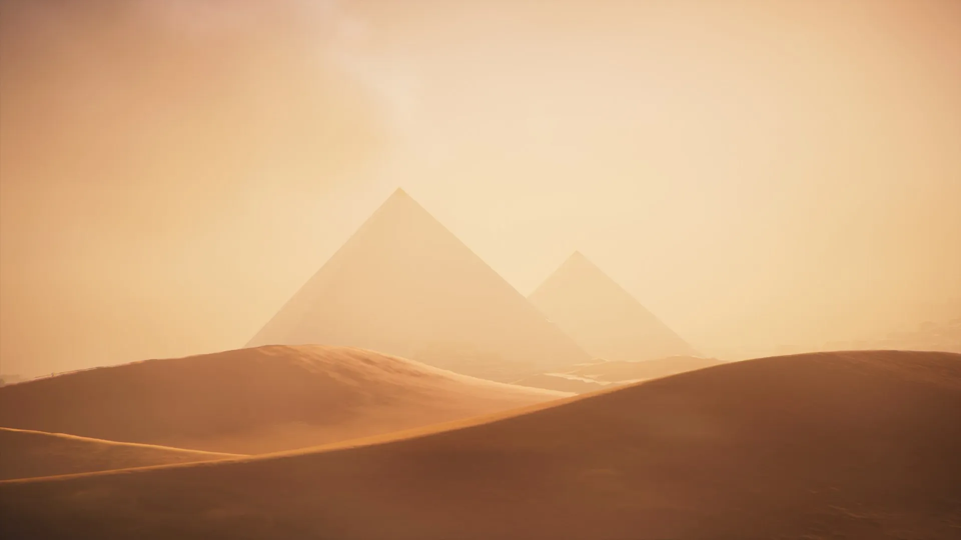 吉萨金字塔 起源 沙漠 金字塔 游戏CG 埃及 电脑壁纸 4K壁纸
