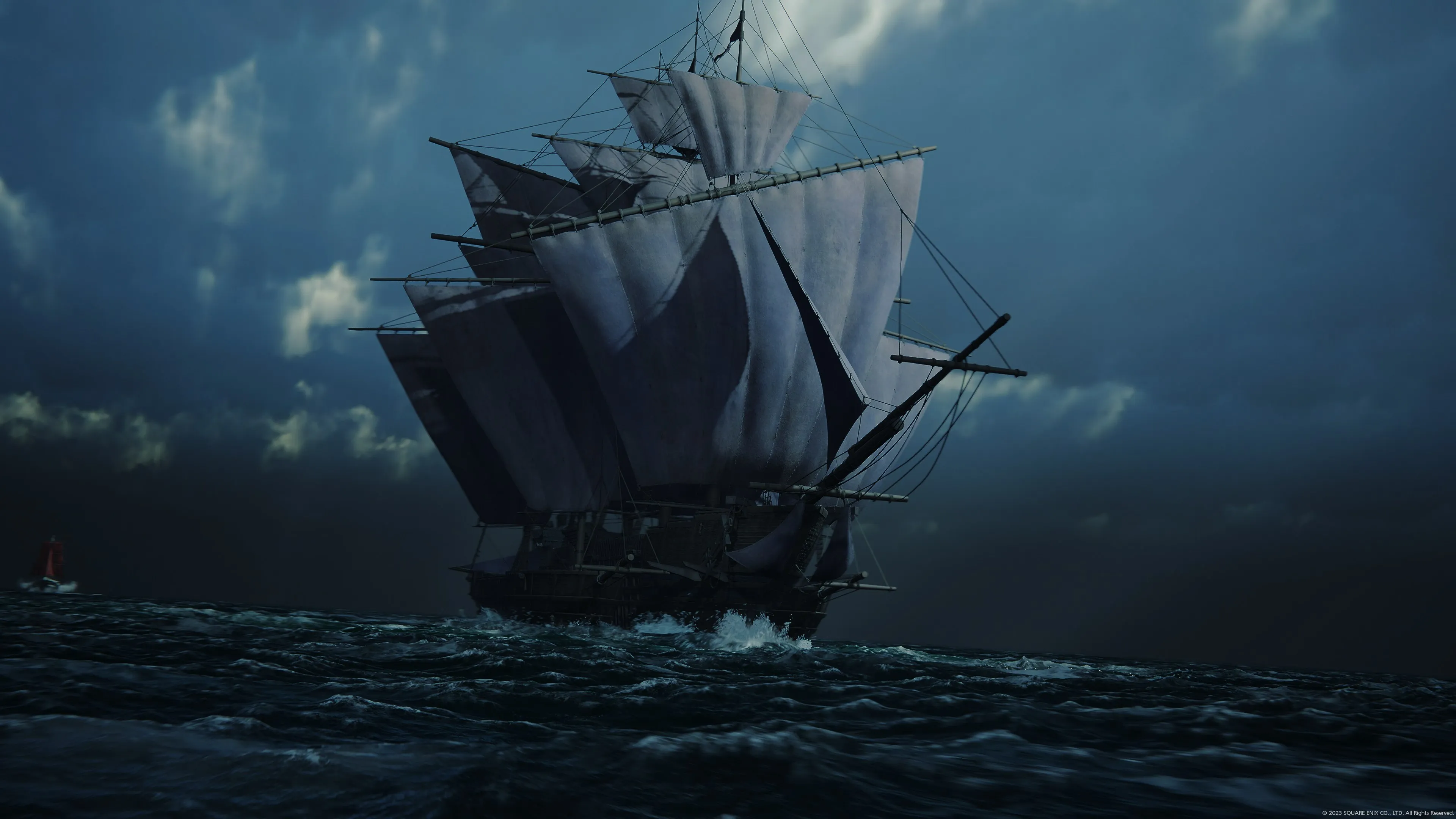 最终幻想VI 最终幻想 帆船 大海 海浪 4K壁纸