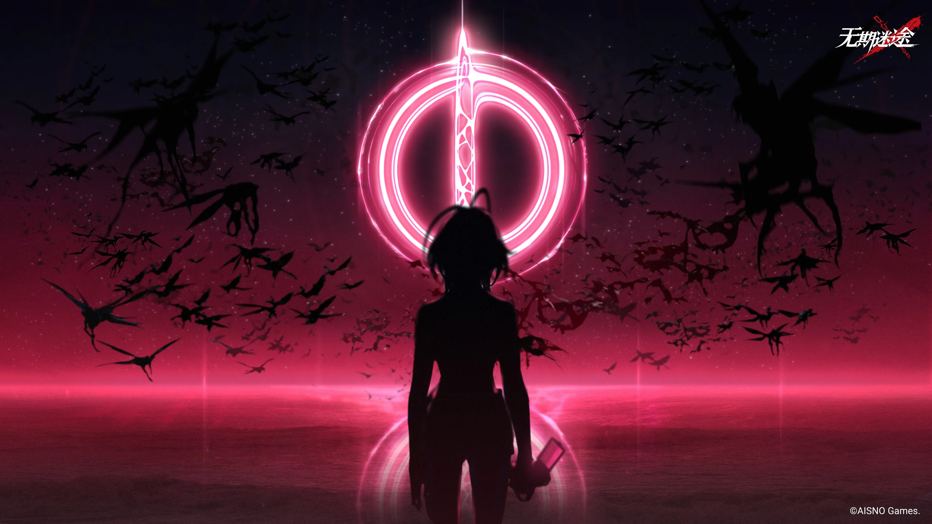 游戏CG 人物 站立 游戏 海报艺术 红色 剪影 电脑壁纸 4K壁纸