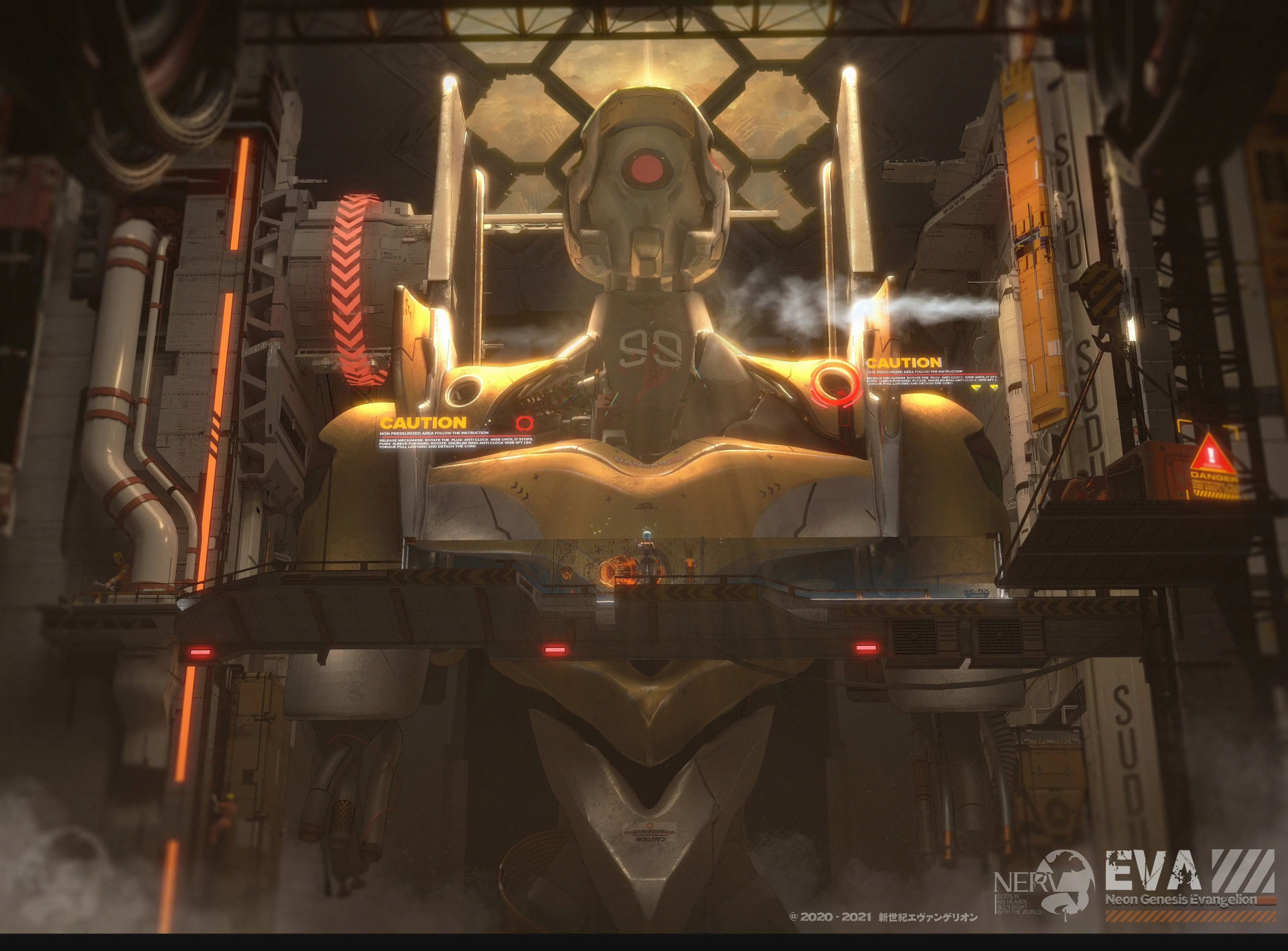 霓虹 创世纪福音 动画 科幻 动漫 绘画 游戏 电脑壁纸 4K壁纸