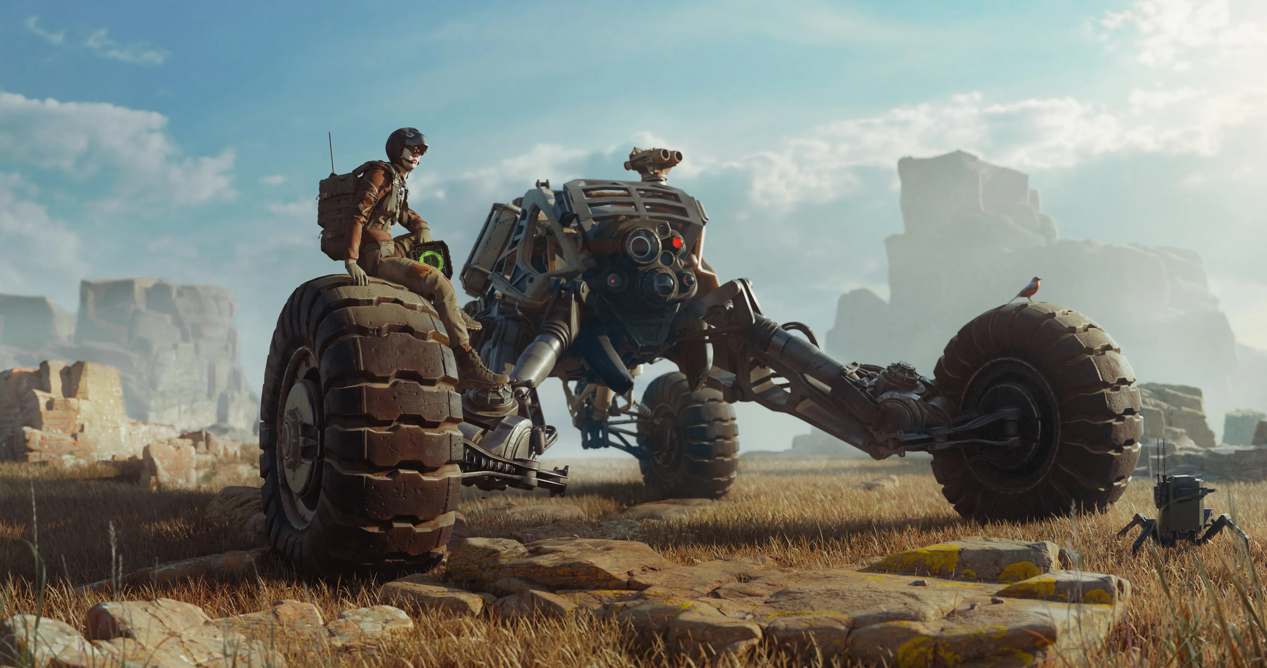 风景 未来主义 汽车 4K壁纸