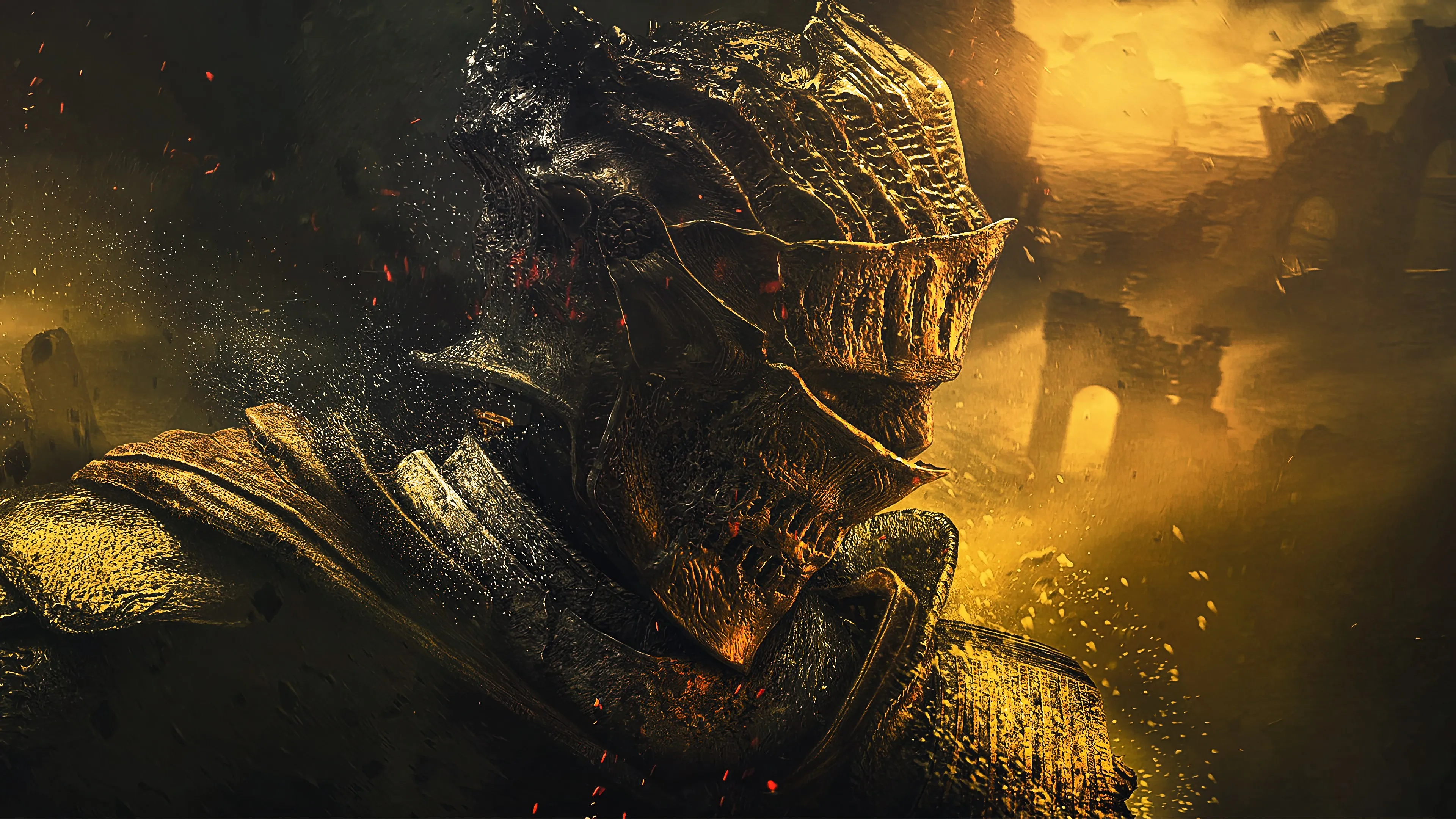 灰烬之魂 黑暗之魂 游戏CG 奇幻艺术 盔甲 4K壁纸