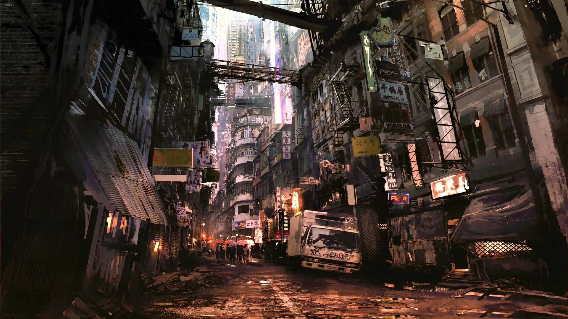 未来派 幻想艺术 电脑游戏 城市景观