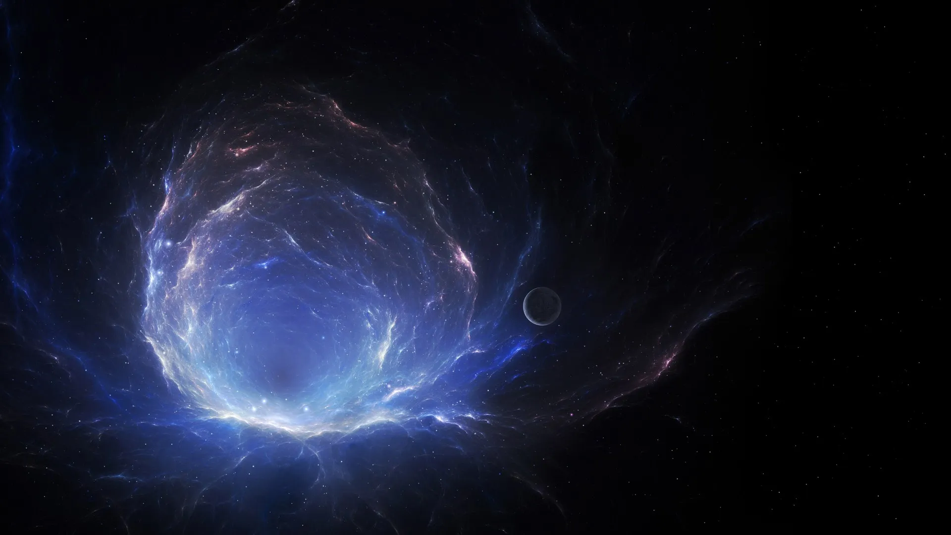 AI艺术 空间 行星 星云 电脑壁纸 4K壁纸