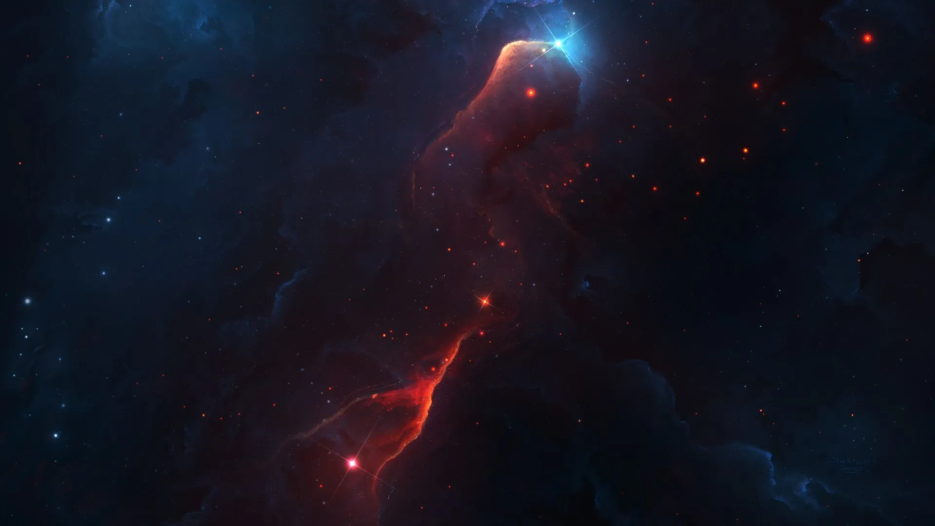 星际科技 星云 星星 太空 太空艺术 AI艺术 电脑壁纸 4K壁纸